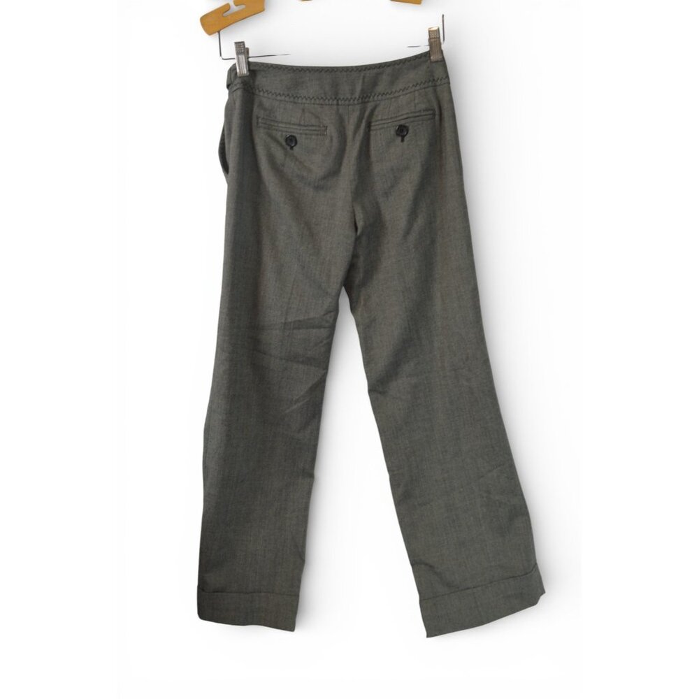 Ann Taylor LOFT Petites 00P Gray Ankle Pants Tailored Career Cuffed Hem - Picture 3 of 5